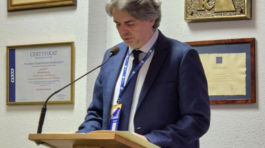 Zdjęcie z Ogólnopolskiej Konferencji Naukowej pt. „Ochrona danych osobowych w dobie współczesnych wyzwań” z udziałem Konrada Komornickiego, zastępcy Prezesa UODO