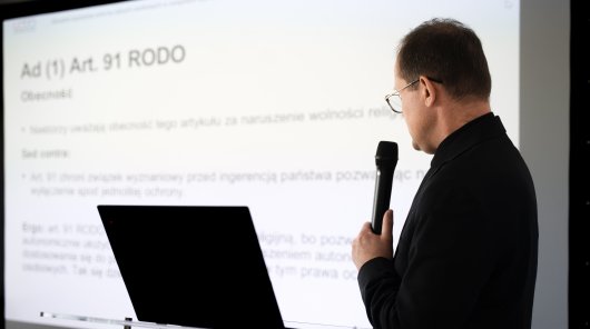 Zdjęcie z seminarium eksperckiego „Aktualne wyzwania ochrony danych osobowych w związkach wyznaniowych w Polsce”