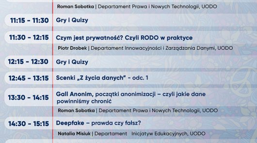 Agenda, czwartek 31.07.2025 r. 