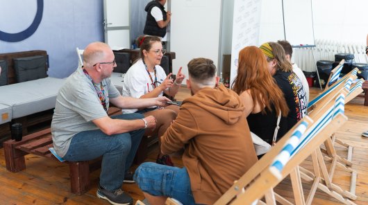 Zdjęcie przedstawia przedstawicieli UODO podczas 31. Pol'and'Rock Festivalu