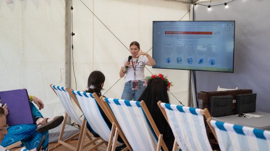 Zdjęcie przedstawia przedstawicieli UODO podczas 31. Pol'and'Rock Festivalu