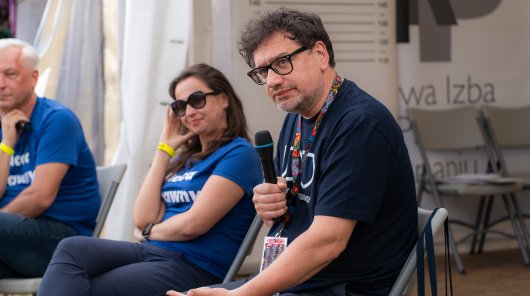 Zdjęcie przedstawia przedstawicieli UODO podczas 31. Pol'and'Rock Festivalu