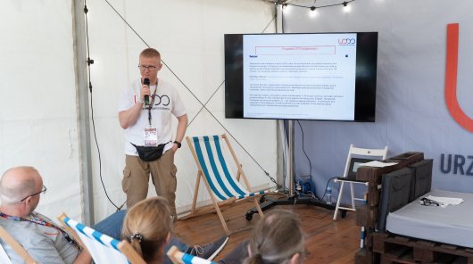 Zdjęcie przedstawia przedstawicieli UODO podczas 31. Pol'and'Rock Festivalu