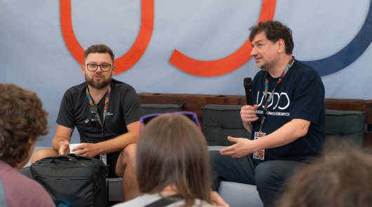 Zdjęcie przedstawia przedstawicieli UODO podczas 31. Pol'and'Rock Festivalu