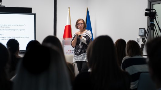 Zdjęcie z 21 października 2025 r. - Urząd Ochrony Danych Osobowych gościł studentów Akademii Leona Koźmińskiego w Warszawie