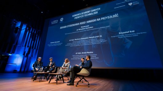 Zdjęcie z 28 stycznia 2026 r., Muzeum Historii Polski w Warszawie, Kongres Ochrony Danych i Nowych Technologii, zorganizowany przez Urząd Ochrony Danych Osobowych oraz Krajową Izbę Radców Prawnych. 